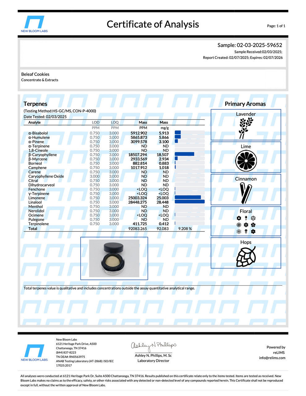 THCa Cold Cure Live Rosin - Beleaf Cookies