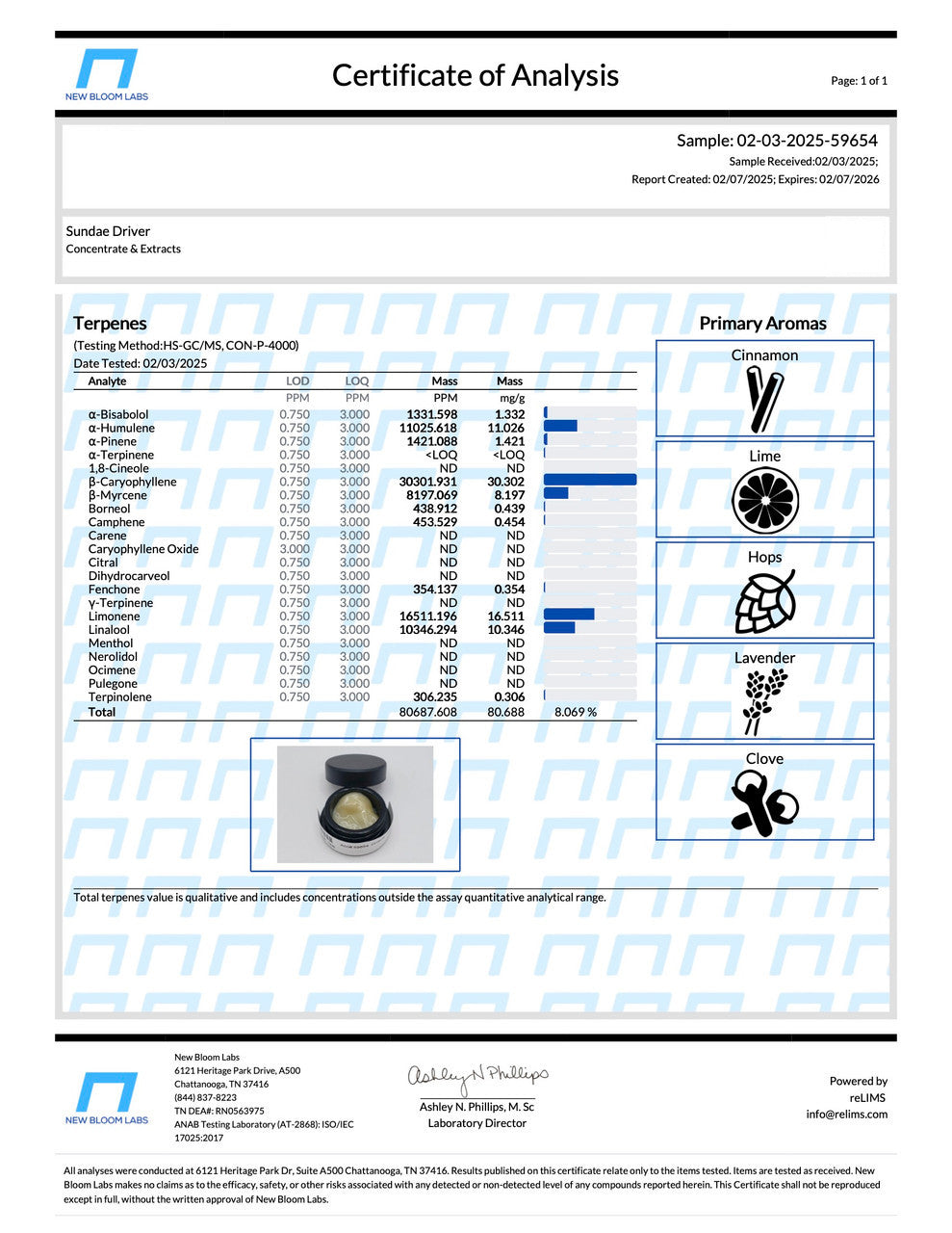 THCa Cold Cure Live Rosin - Sundae Driver
