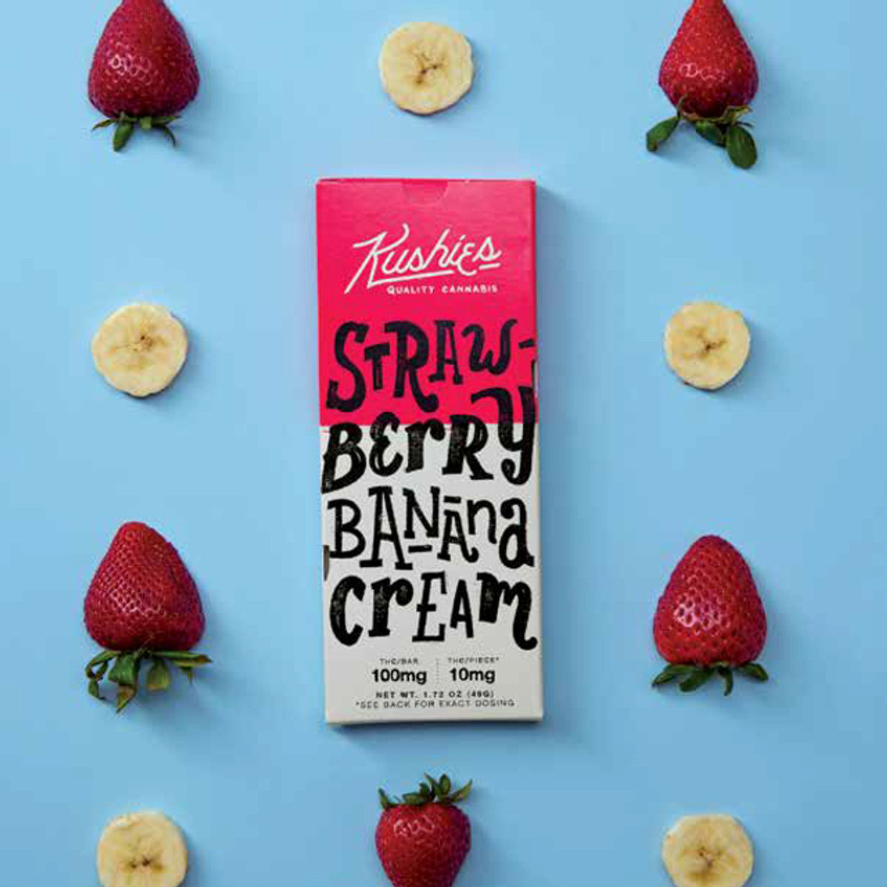 Kushies Delta 9 Chocolate Bars - Strawberry Banana Cream